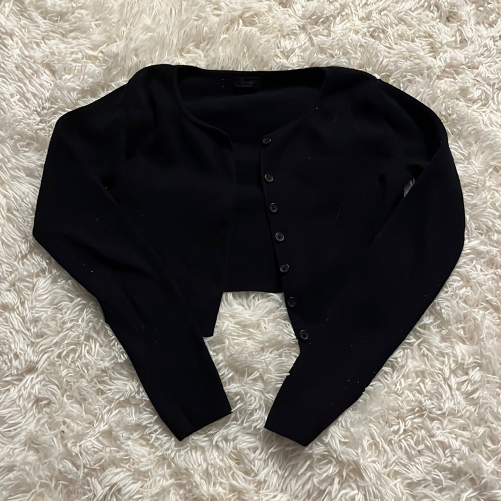 Black brandy button up sweater